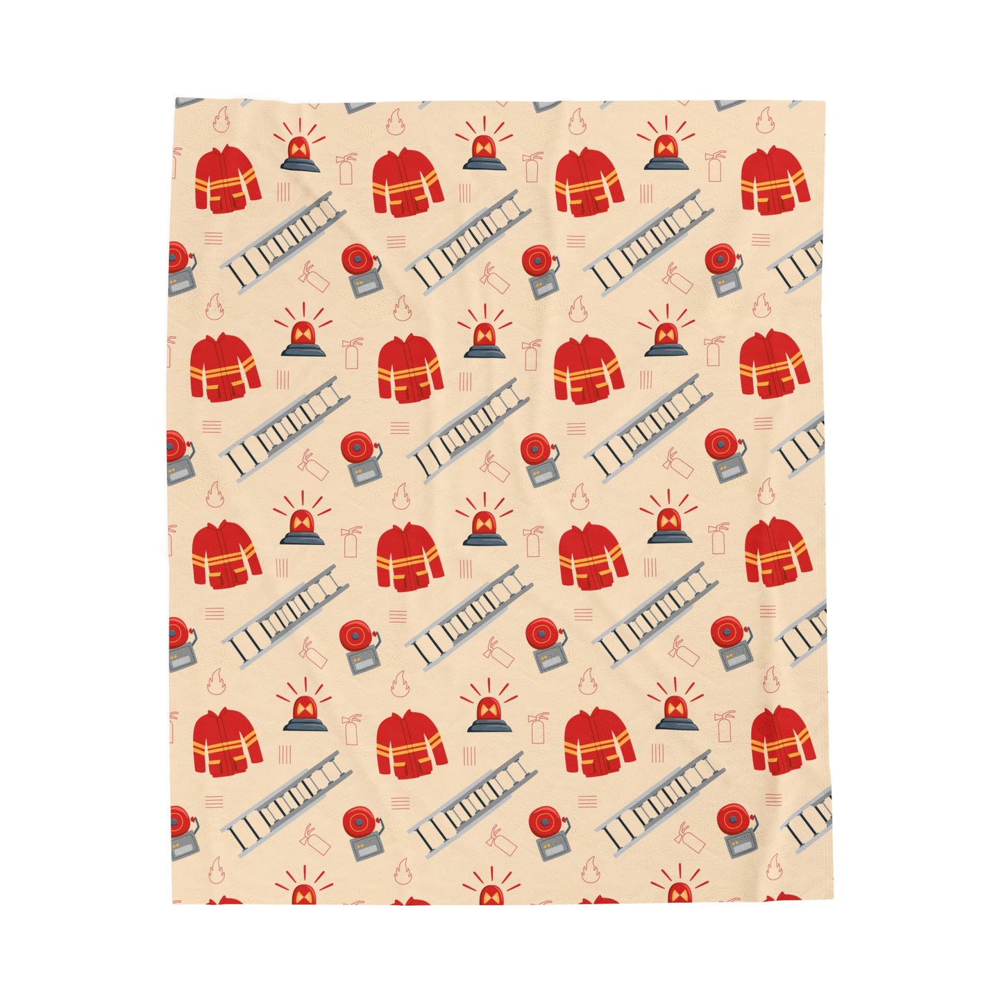 Junior Firefighter - Design A - Plush Blanket