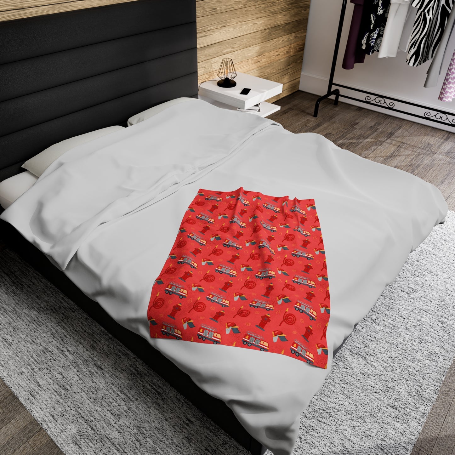 Junior Firefighter - Design B - Plush Blanket