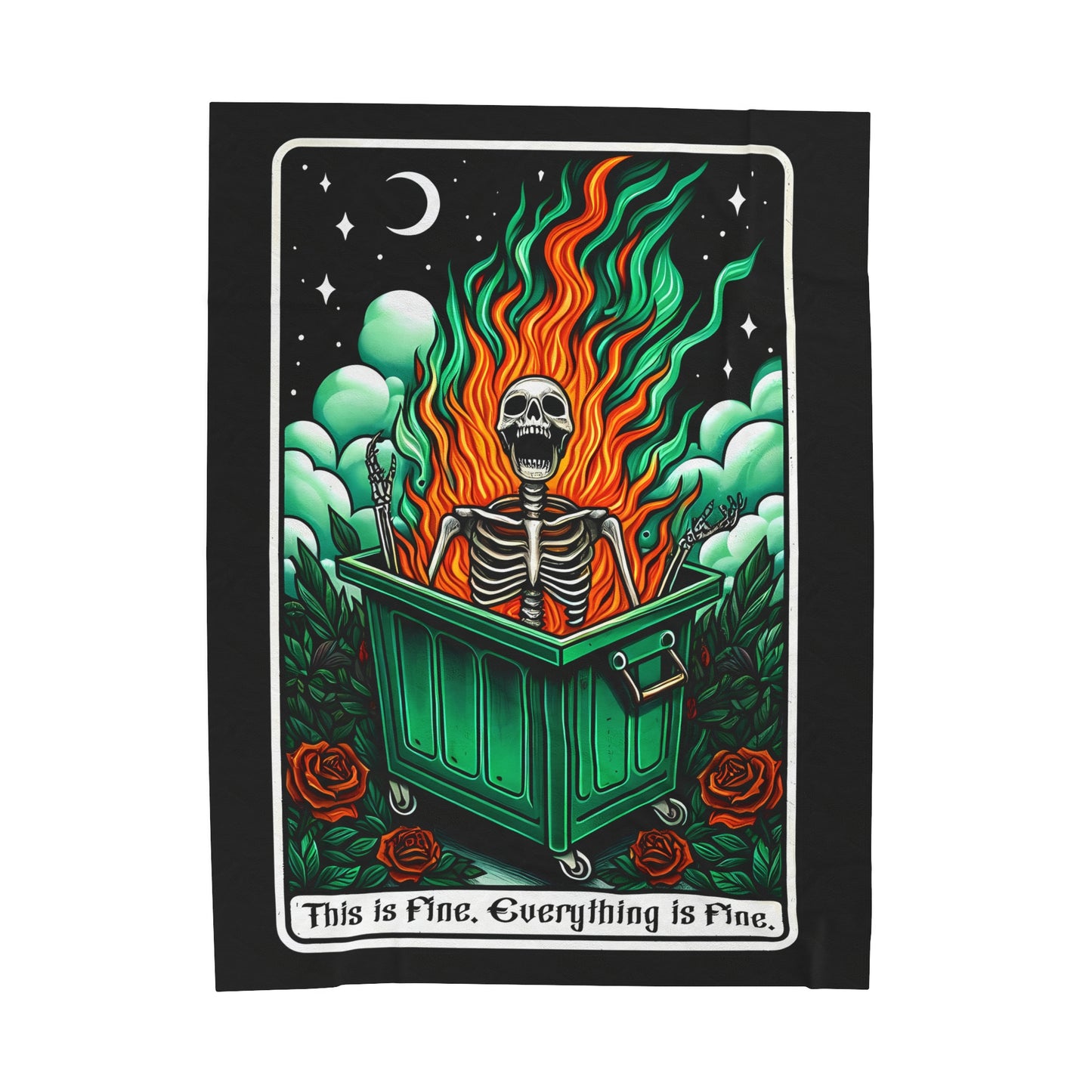 Dumpster Fire Plush Blanket