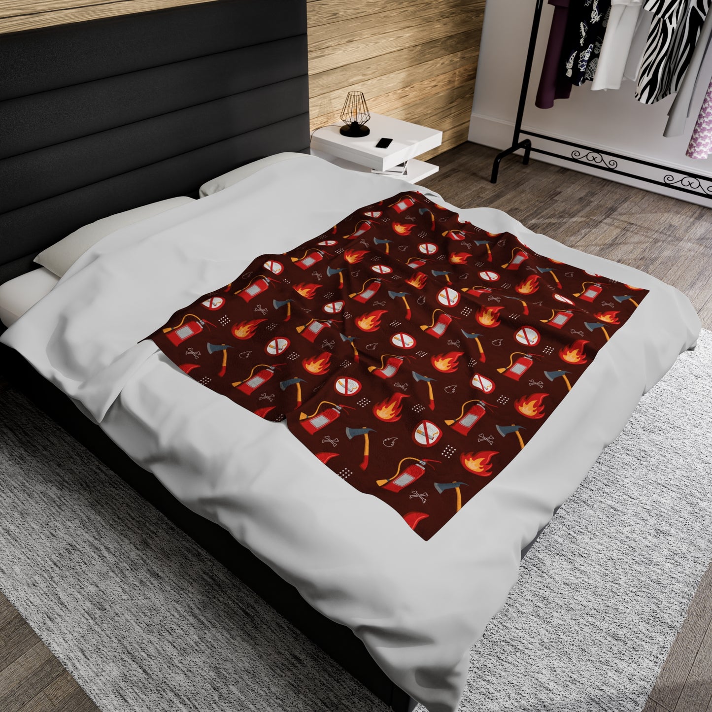 Junior Firefighter - Design C - Plush Blanket