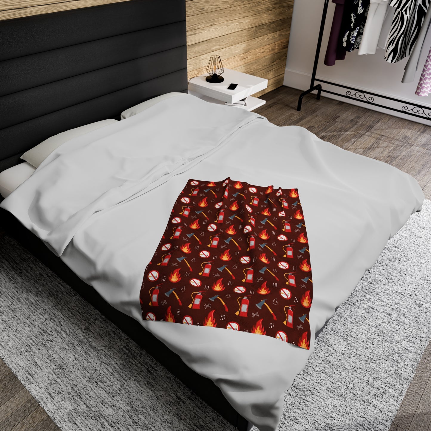 Junior Firefighter - Design C - Plush Blanket