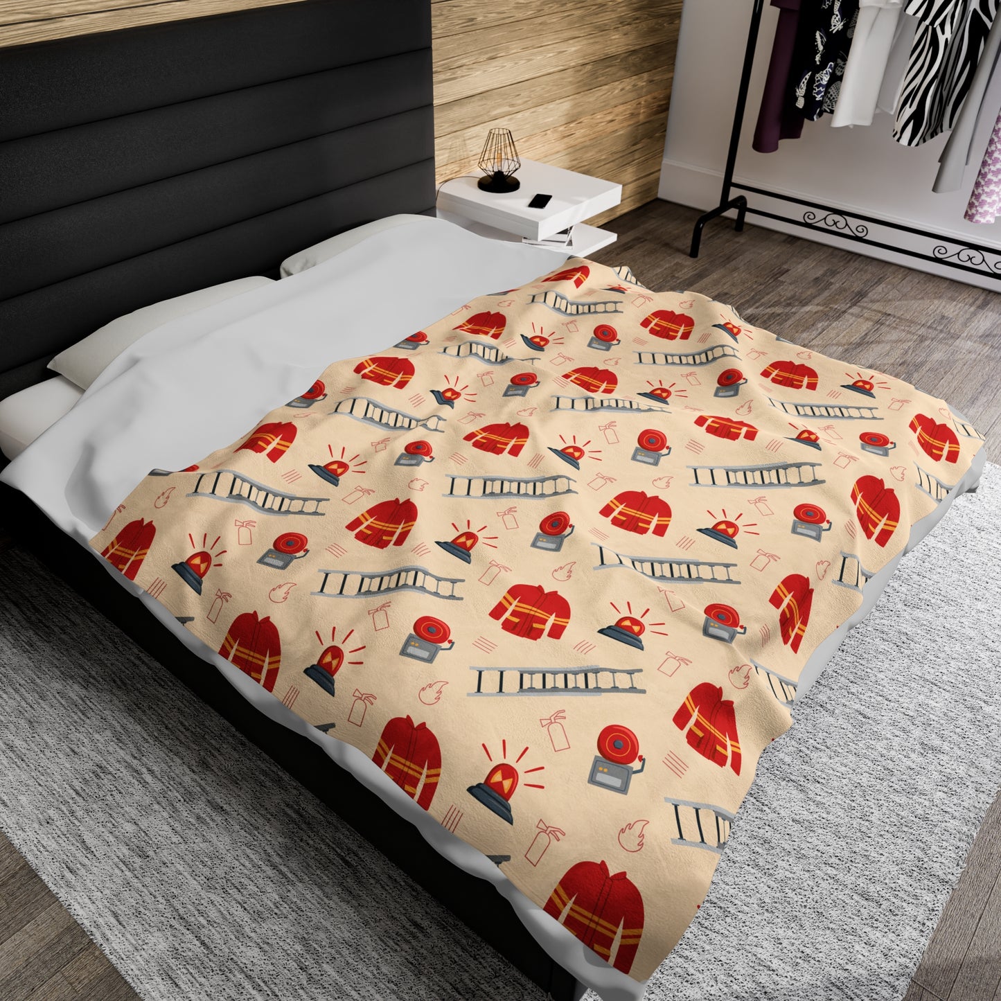 Junior Firefighter - Design A - Plush Blanket