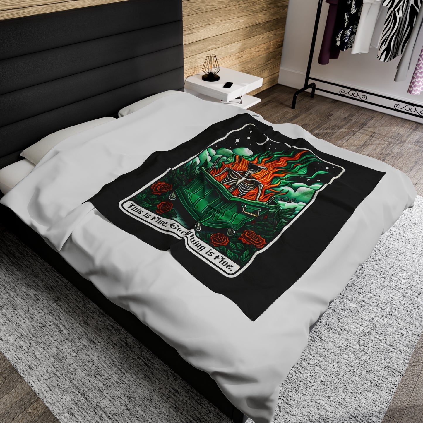 Dumpster Fire Plush Blanket
