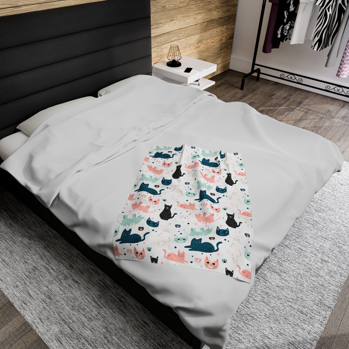Beautiful Cat Velveteen Plush Blanket