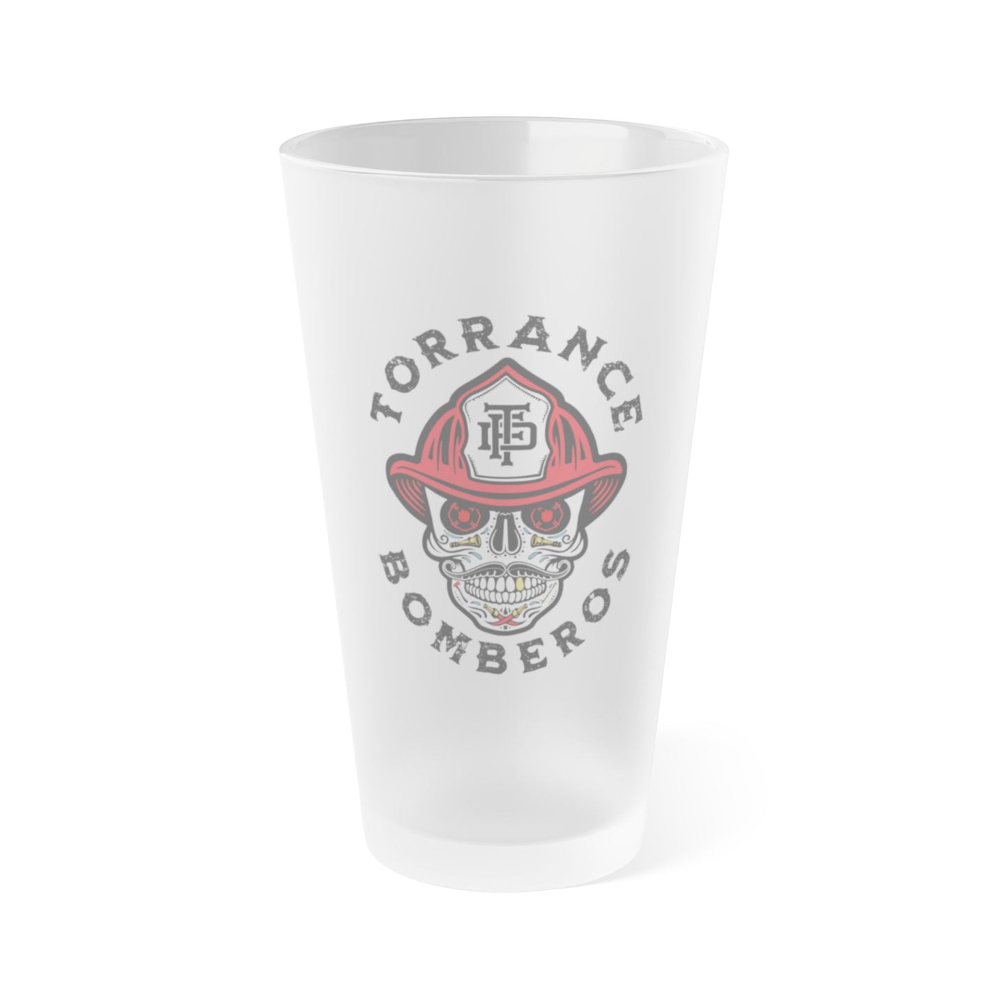 Bomberos Frosted Pint Glass, 16oz
