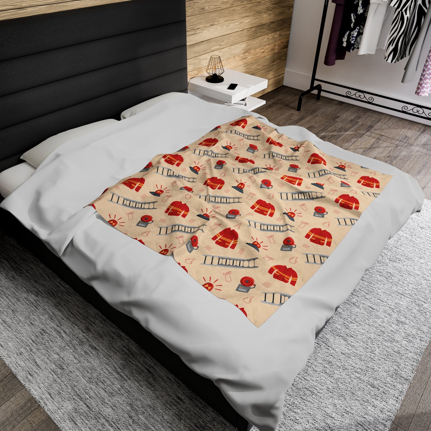 Junior Firefighter - Design A - Plush Blanket