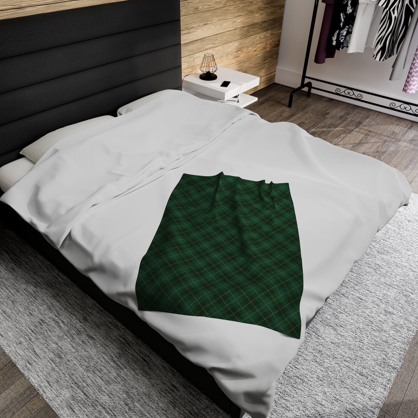 Firefighter Tartan Plush Blanket