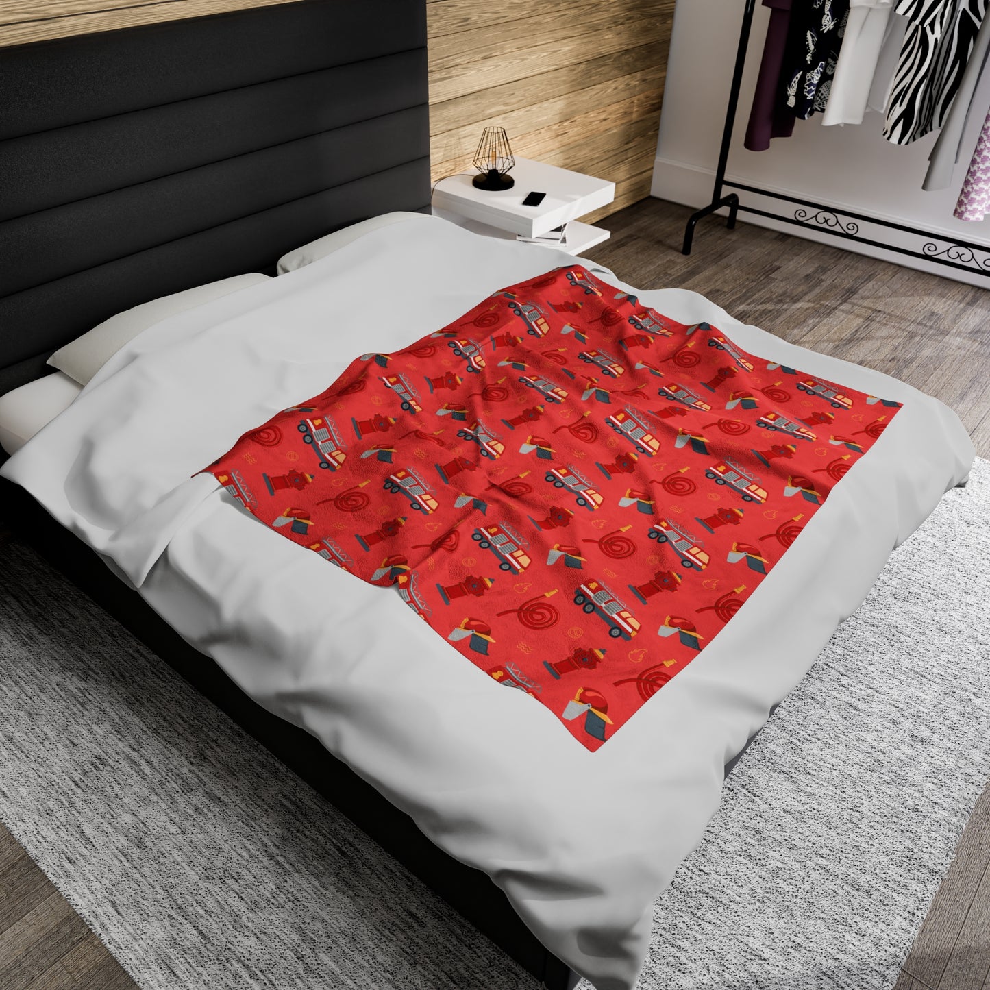 Junior Firefighter - Design B - Plush Blanket