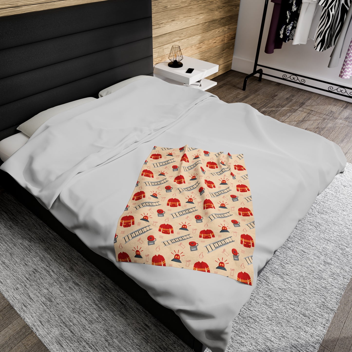 Junior Firefighter - Design A - Plush Blanket