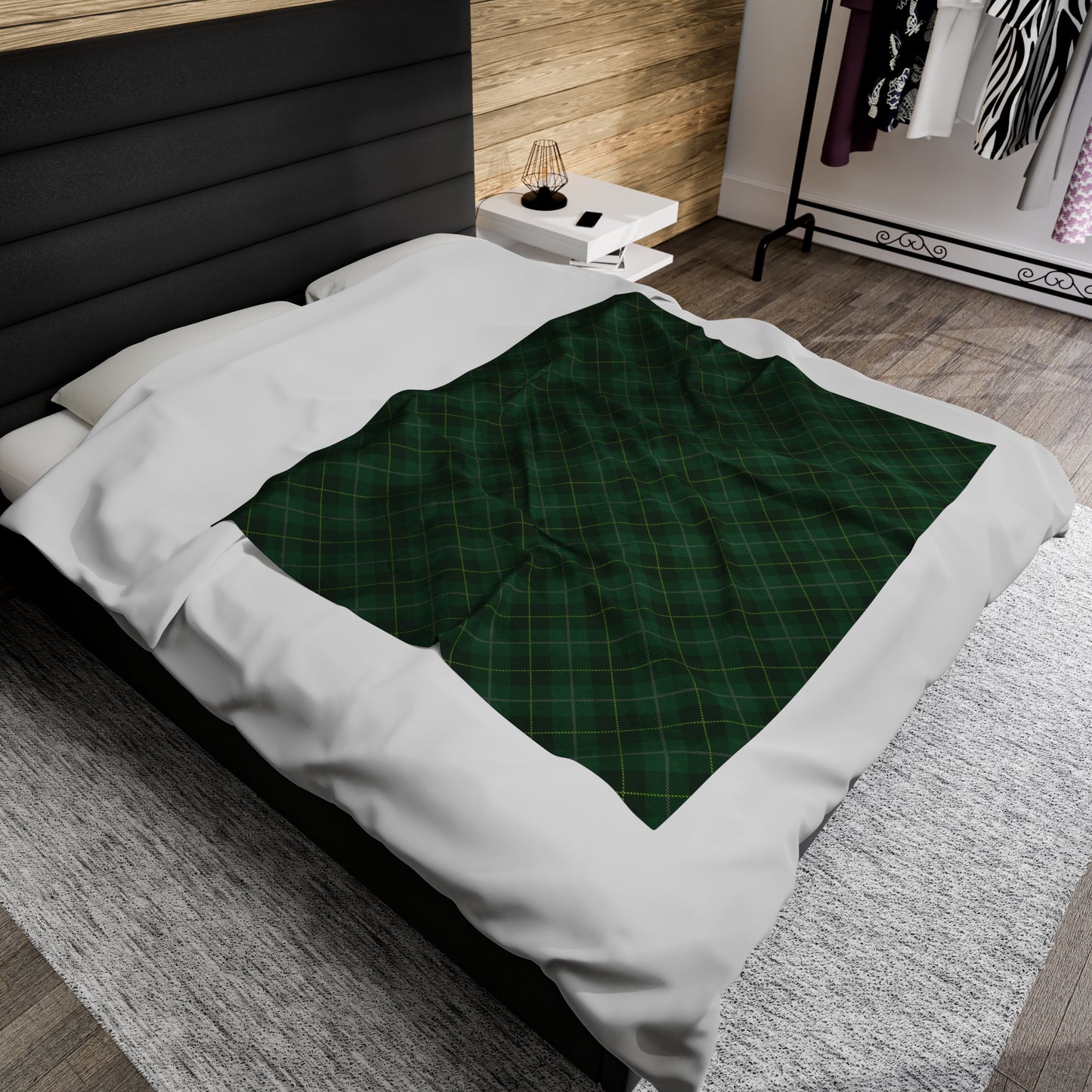 Firefighter Tartan Plush Blanket
