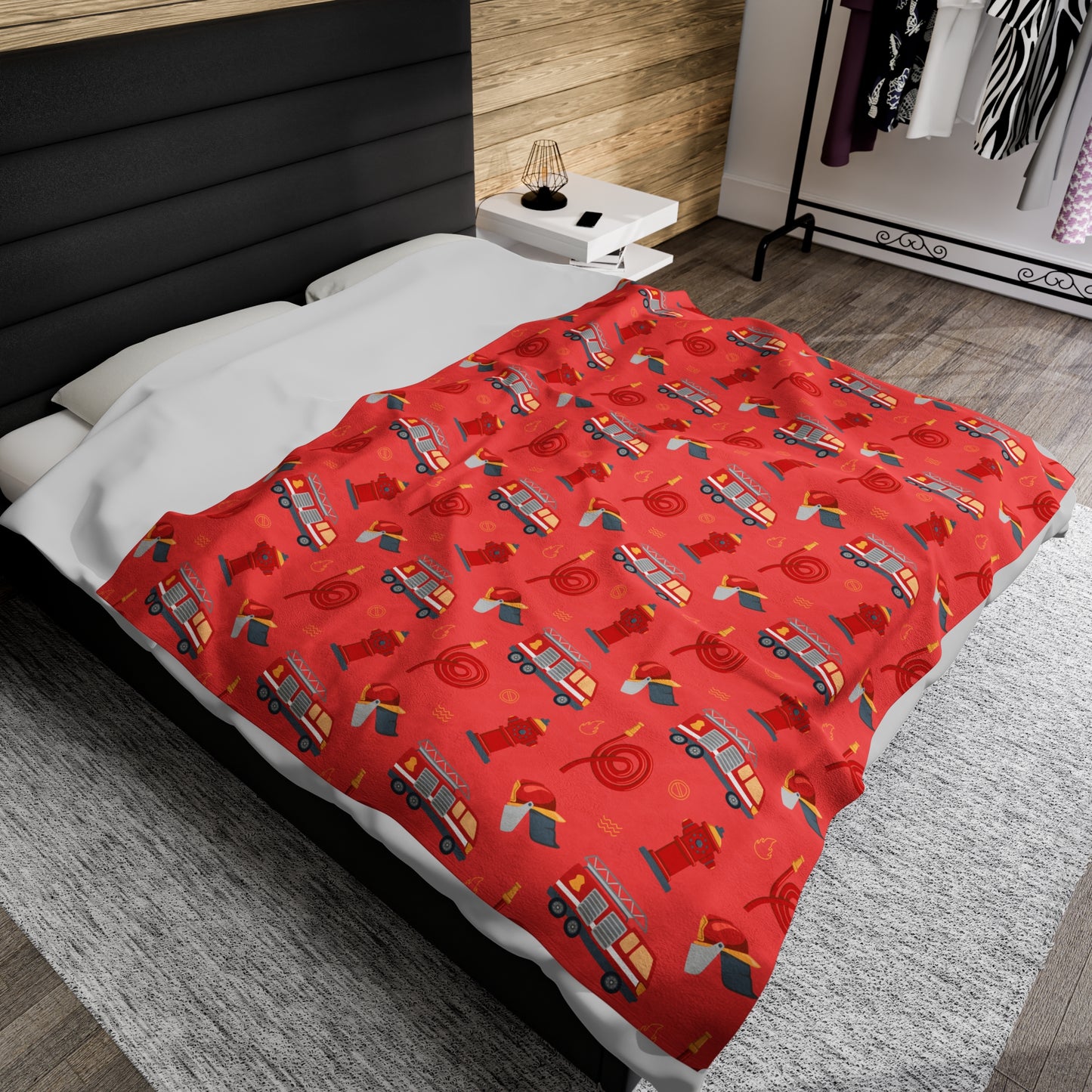 Junior Firefighter - Design B - Plush Blanket