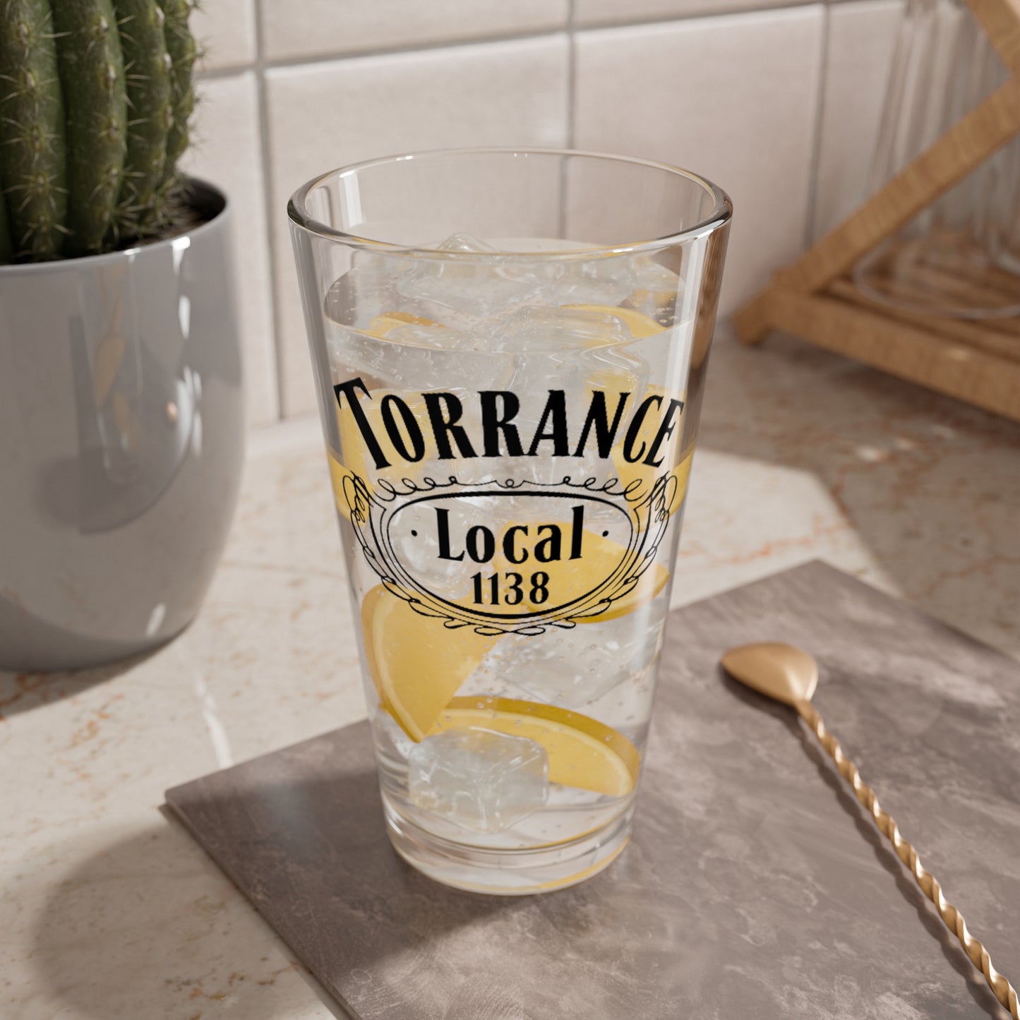TFD JD Style Pint Glass, 16oz