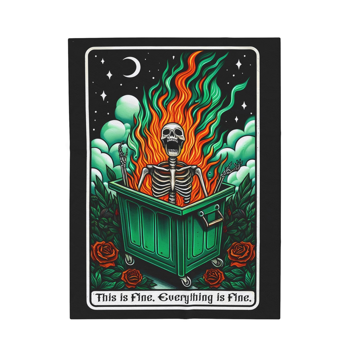 Dumpster Fire Plush Blanket