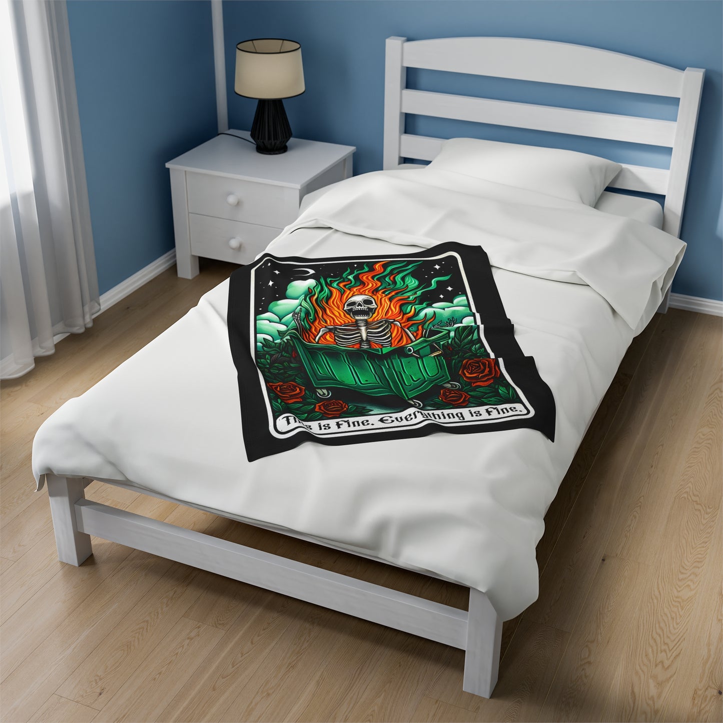 Dumpster Fire Plush Blanket