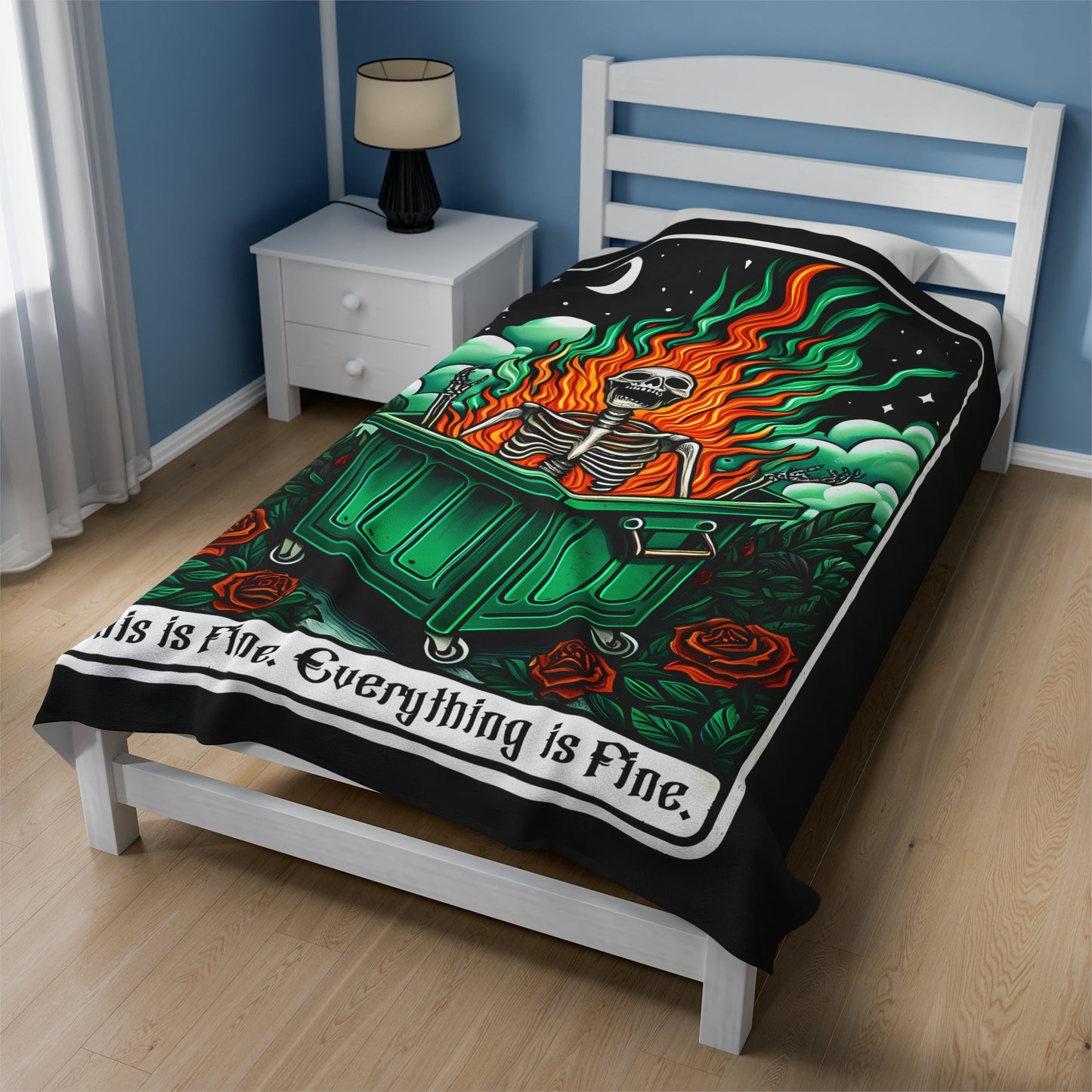 Dumpster Fire Plush Blanket