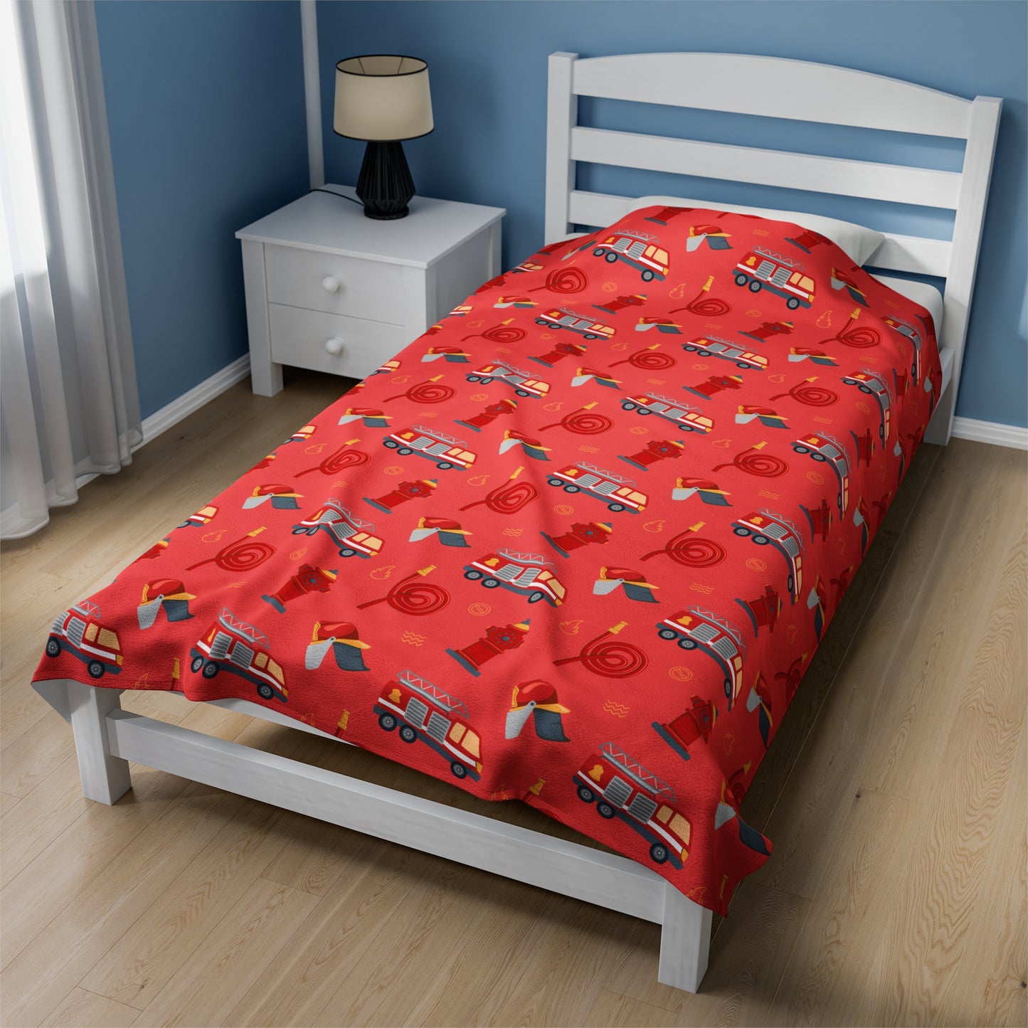 Junior Firefighter - Design B - Plush Blanket