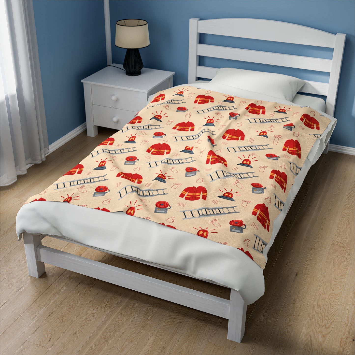 Junior Firefighter - Design A - Plush Blanket