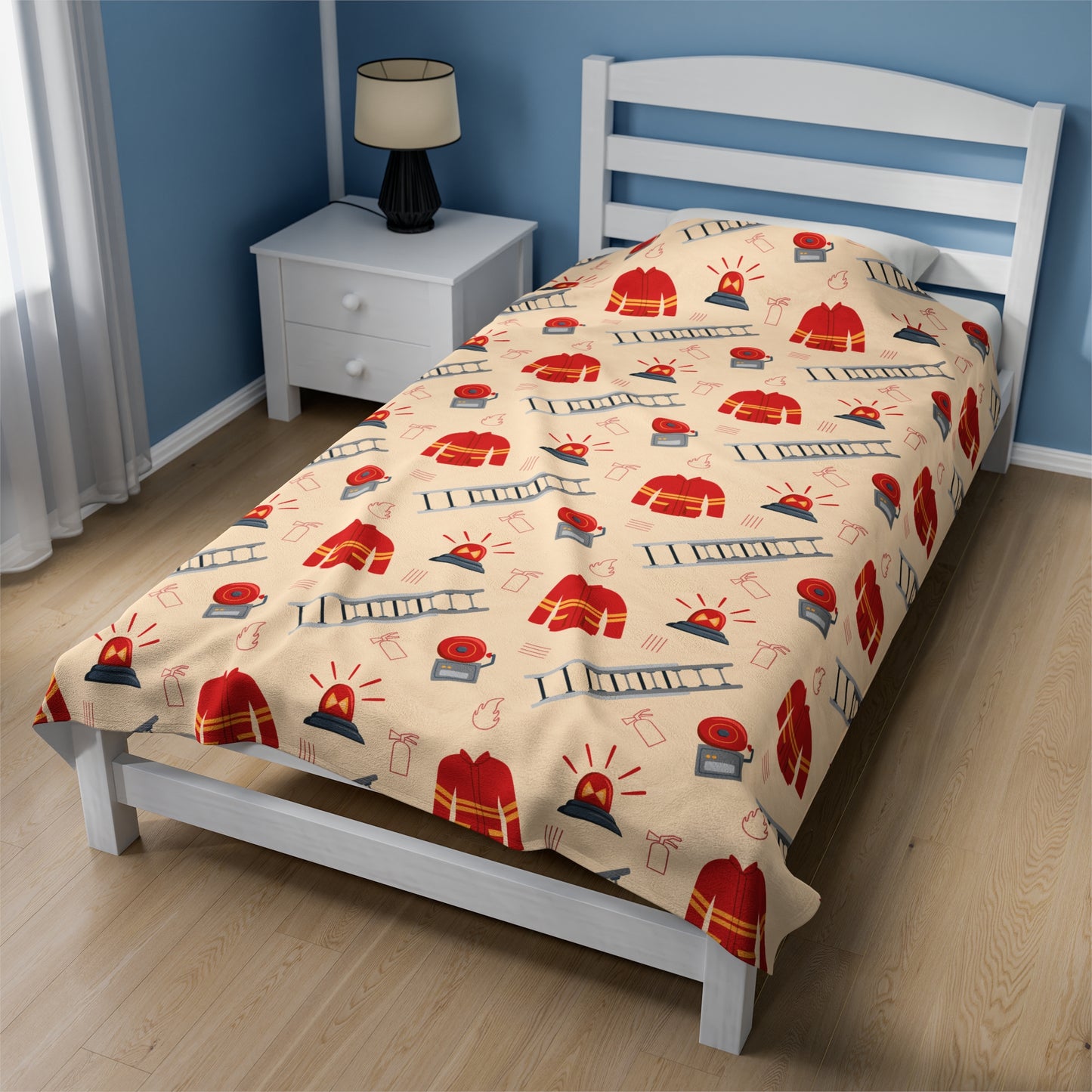 Junior Firefighter - Design A - Plush Blanket
