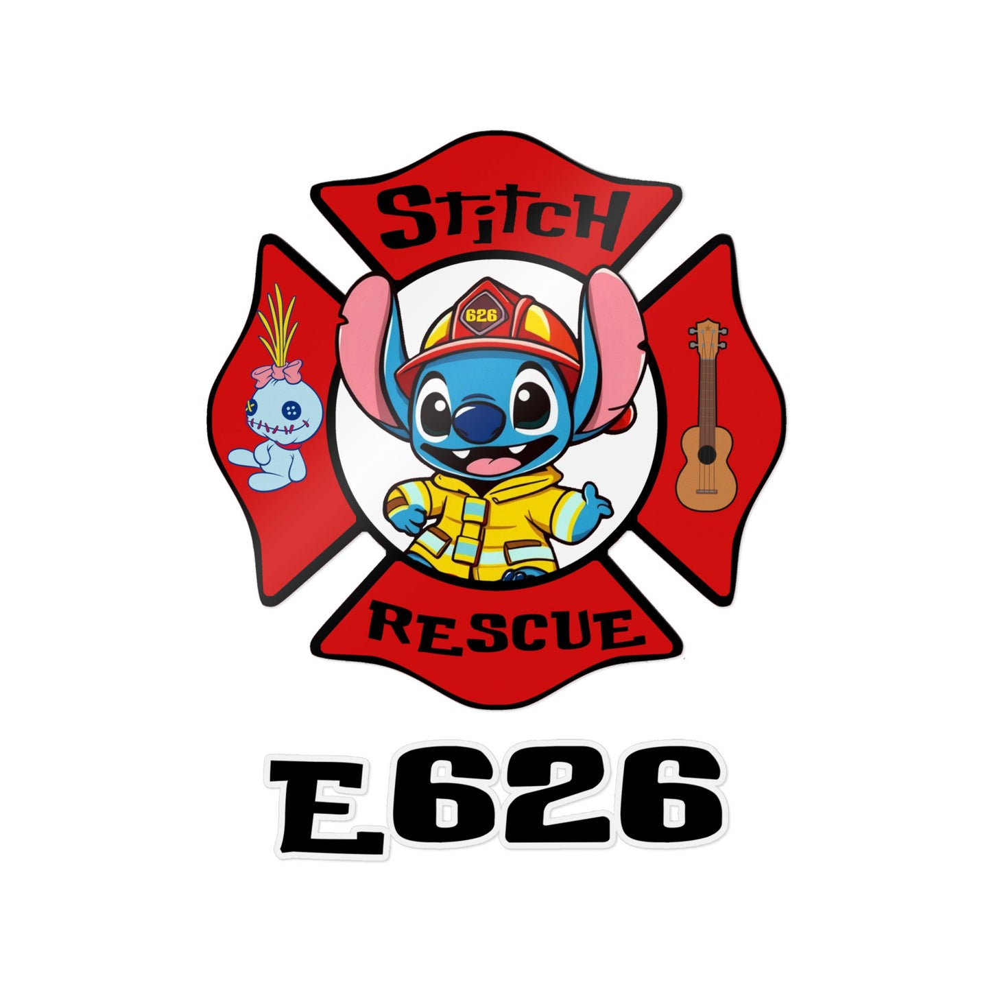 Die-Cut Stickers - Stitch Rescue Design for Disney Fans