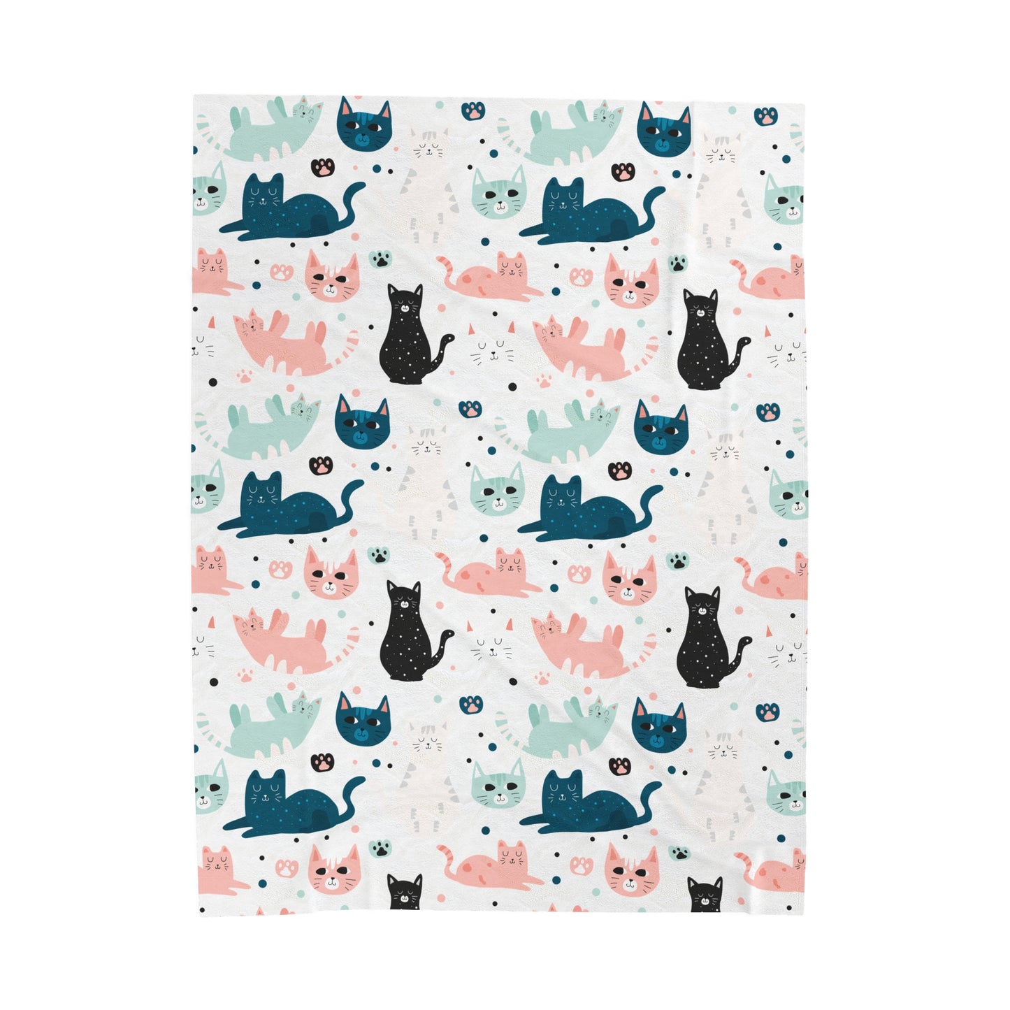 Beautiful Cat Velveteen Plush Blanket