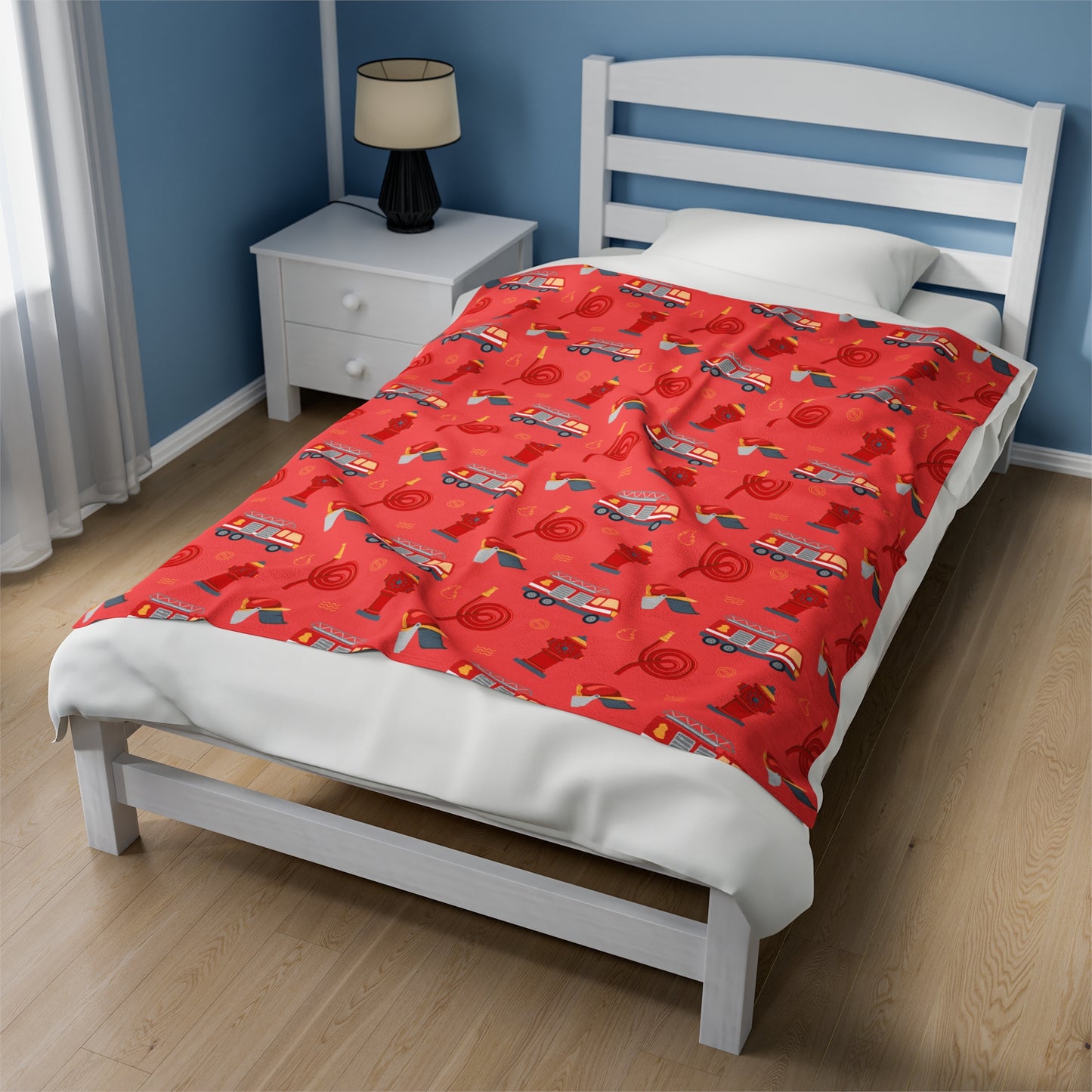 Junior Firefighter - Design B - Plush Blanket