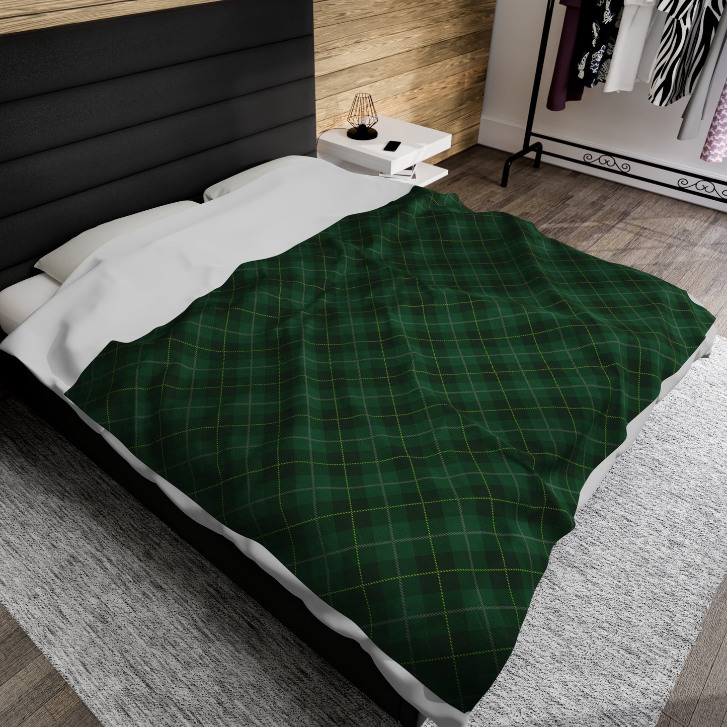 Firefighter Tartan Plush Blanket