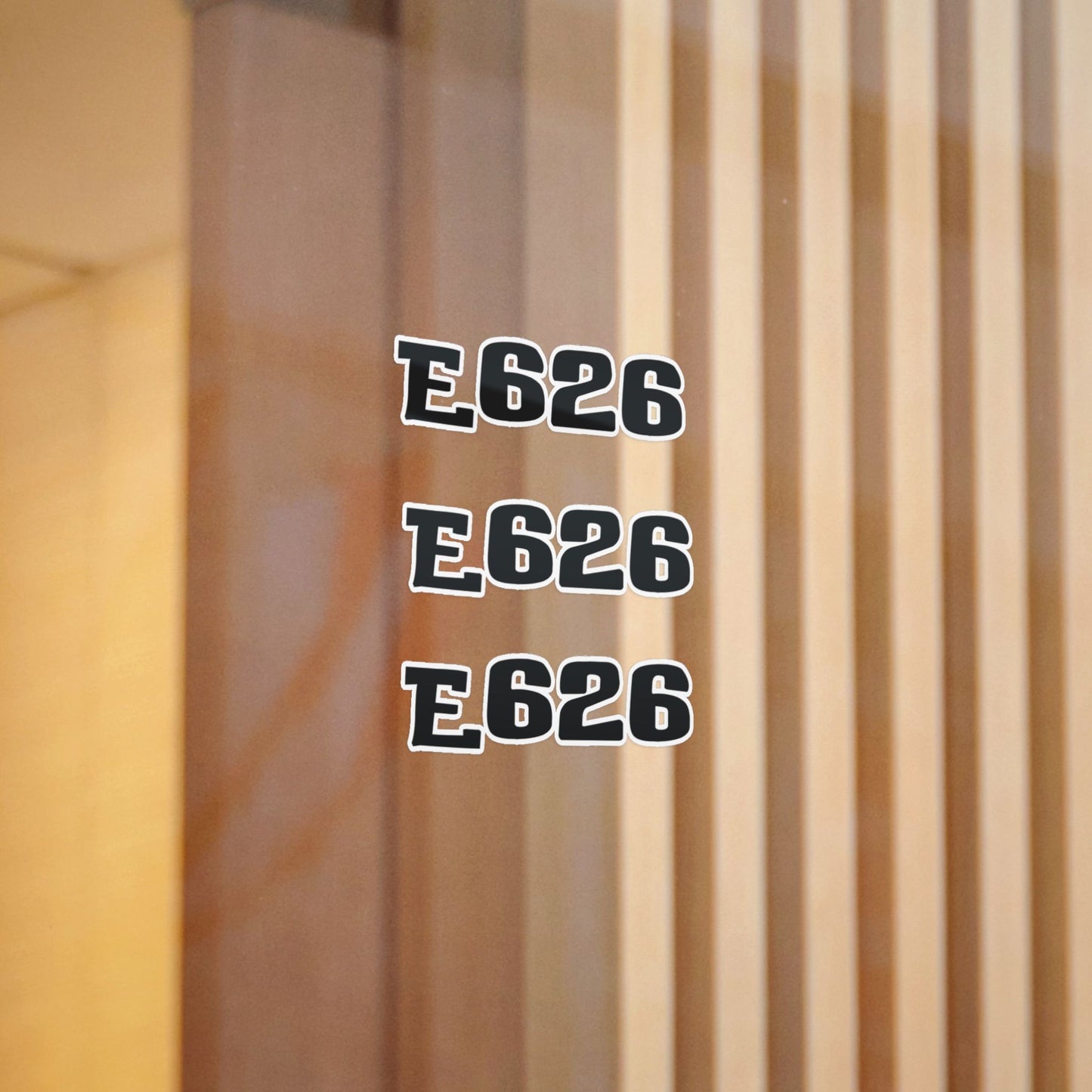 E626 Die-Cut Stickers - Bold & Stylish Black Vinyl Decals for Personalization