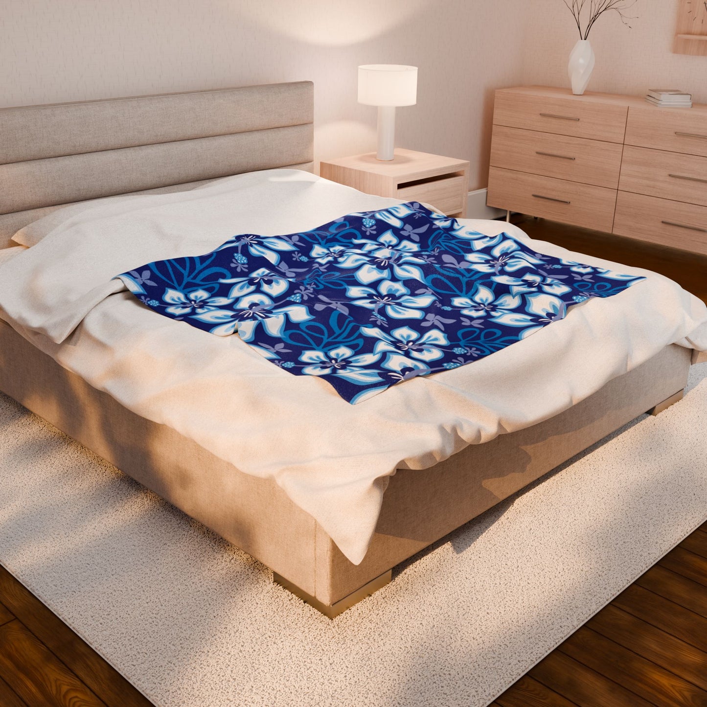 Floral Velveteen Plush Blanket - Cozy Home Decor