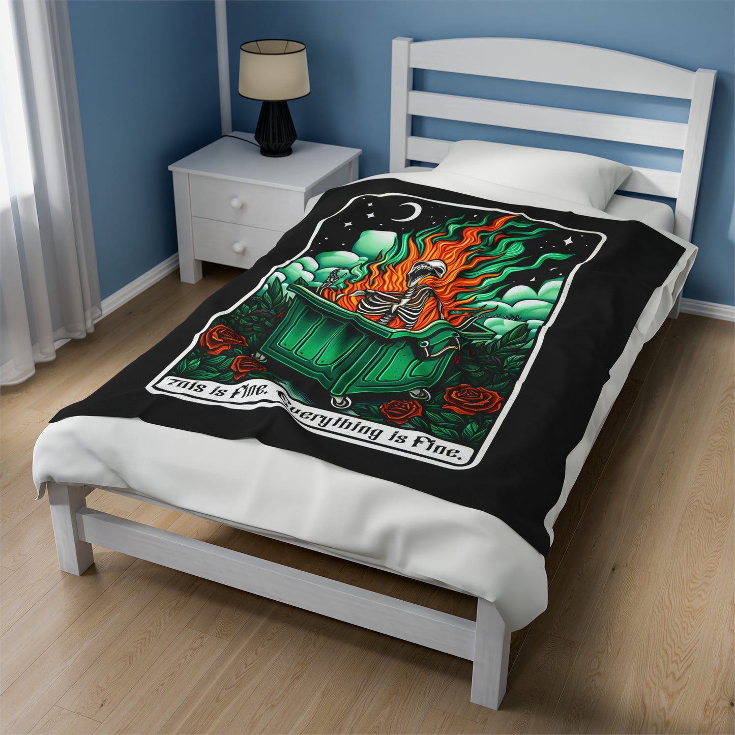 Dumpster Fire Plush Blanket