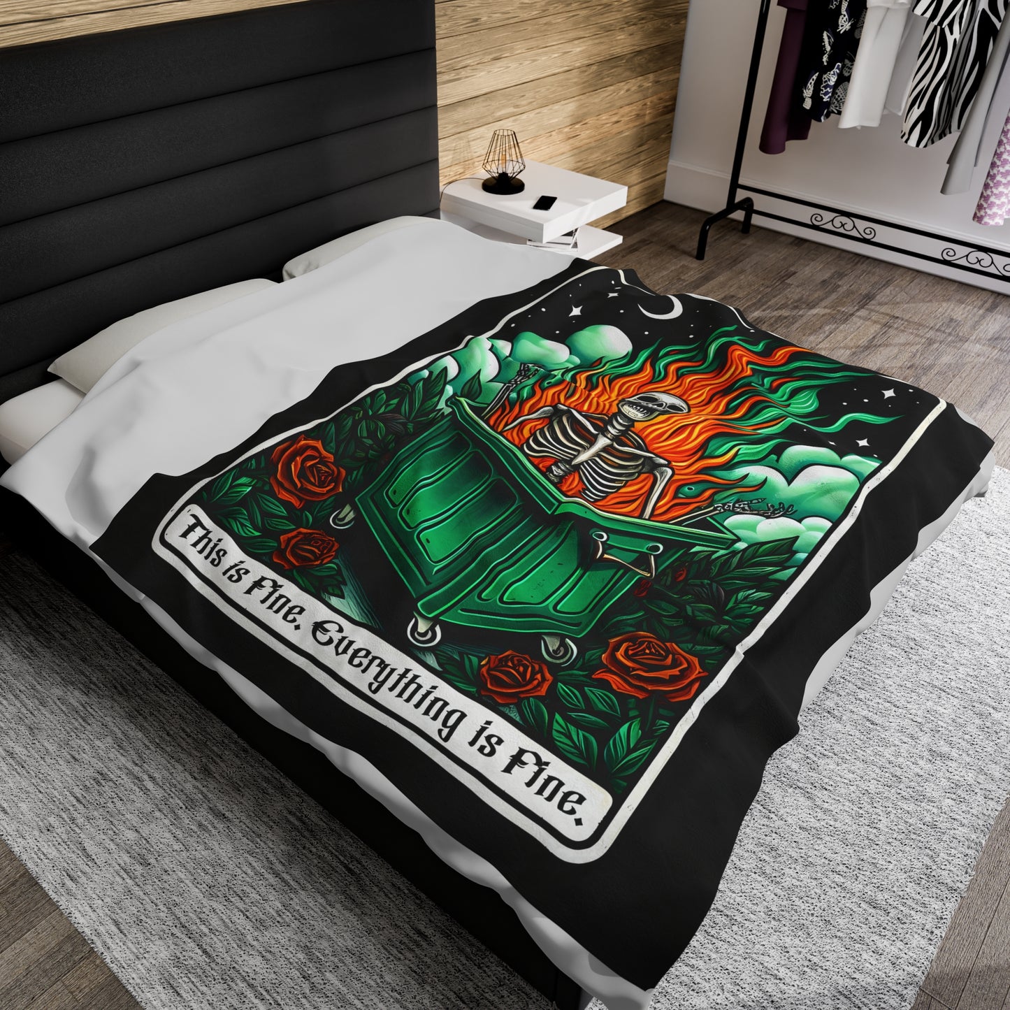 Dumpster Fire Plush Blanket
