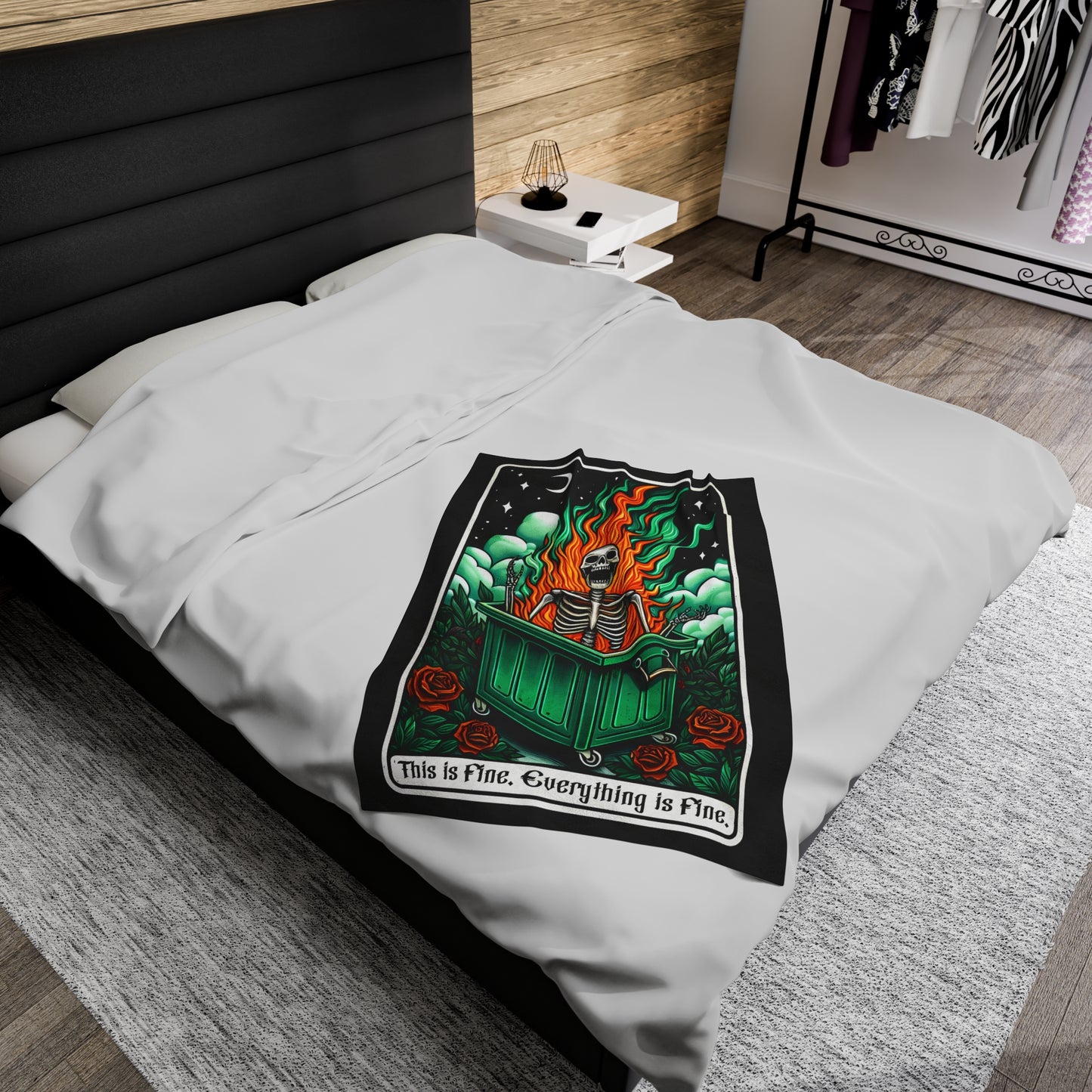 Dumpster Fire Plush Blanket