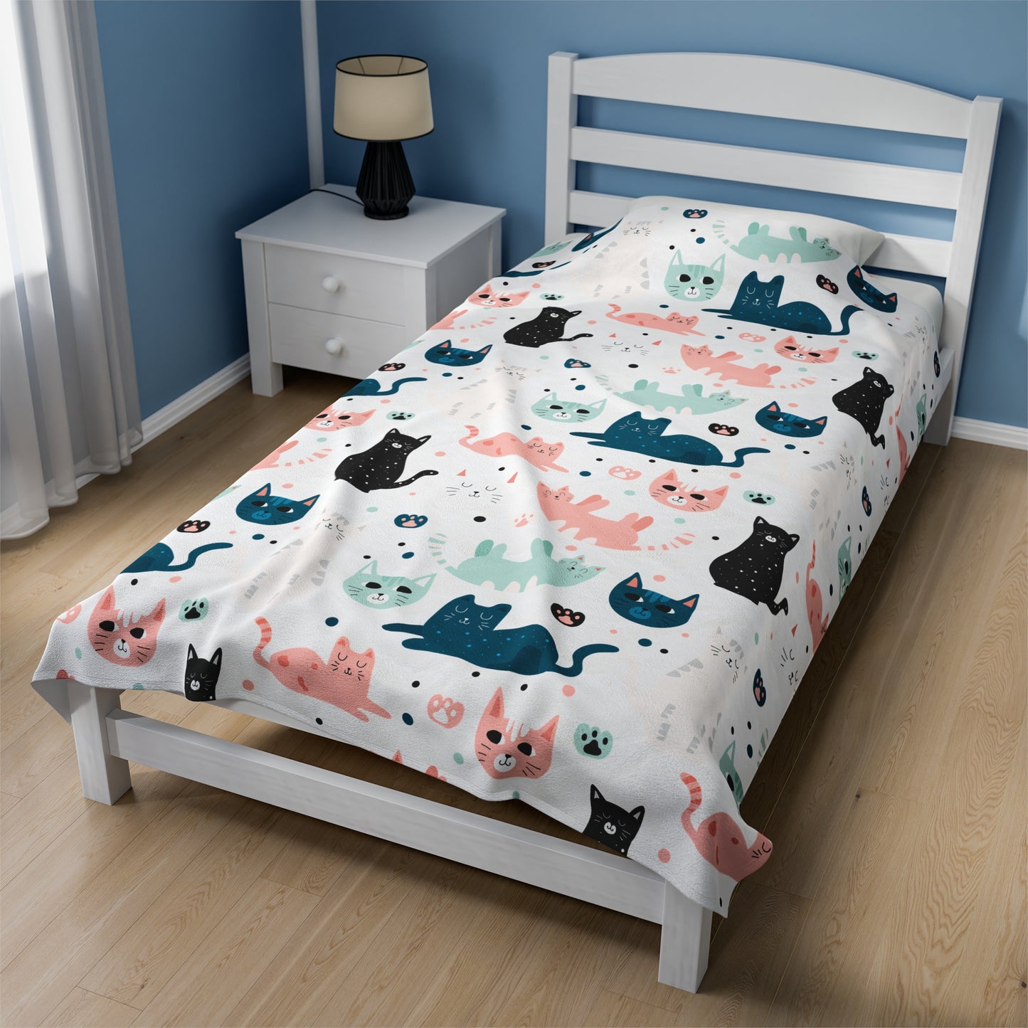 Beautiful Cat Velveteen Plush Blanket