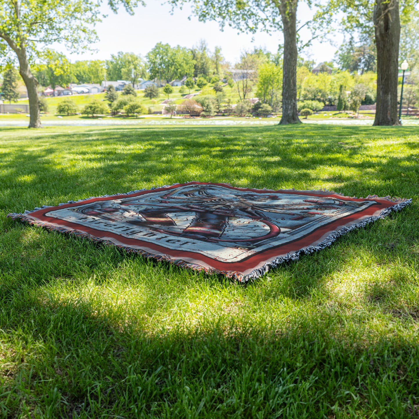 Firefighter Tarot Card Blanket