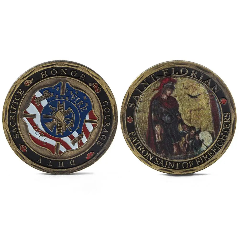 St Florian Challenge Coin - Patron Saint of Firefighters