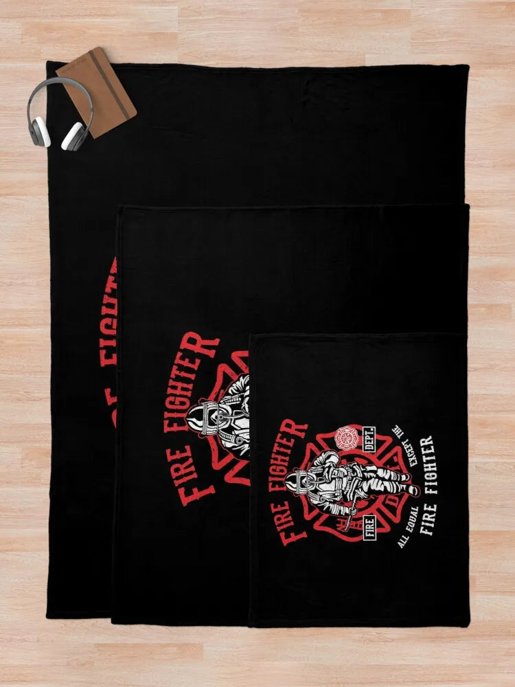 Fire Fighter Throw Blanket
