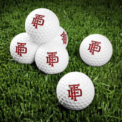 TFD Red Scramble Golf Balls, 6pcs