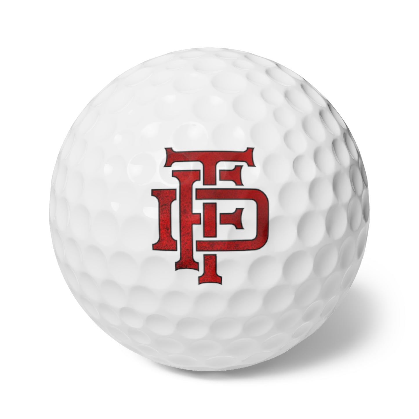 TFD Red Scramble Golf Balls, 6pcs