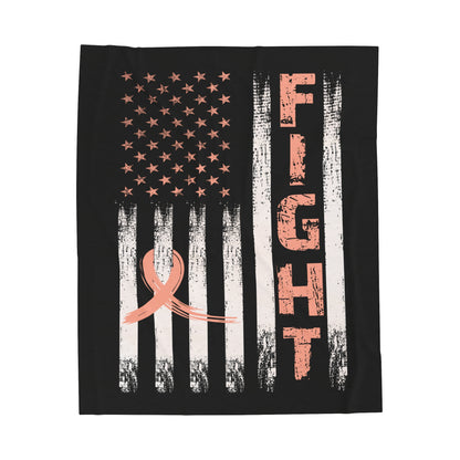 Uterine Cancer Fight Flag  Blanket