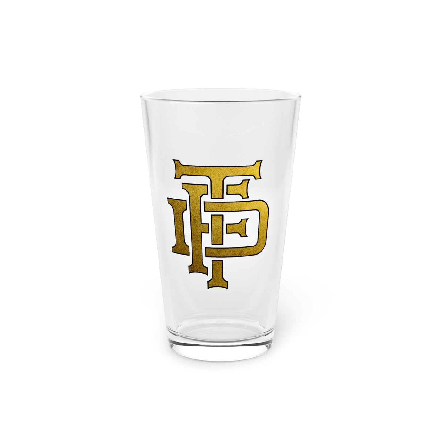 Gold Scramble Pint Glass, 16oz