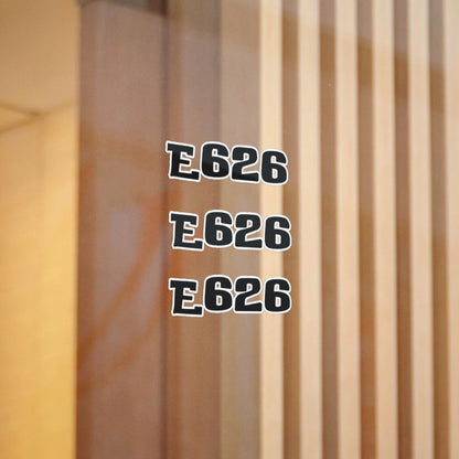 E626 Die-Cut Stickers - Bold & Stylish Black Vinyl Decals for Personalization