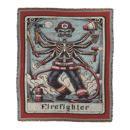 Firefighter Tarot Card Blanket