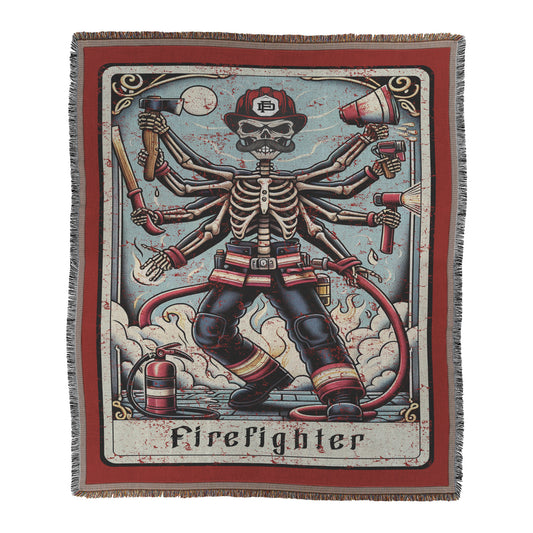 Firefighter Tarot Card Blanket